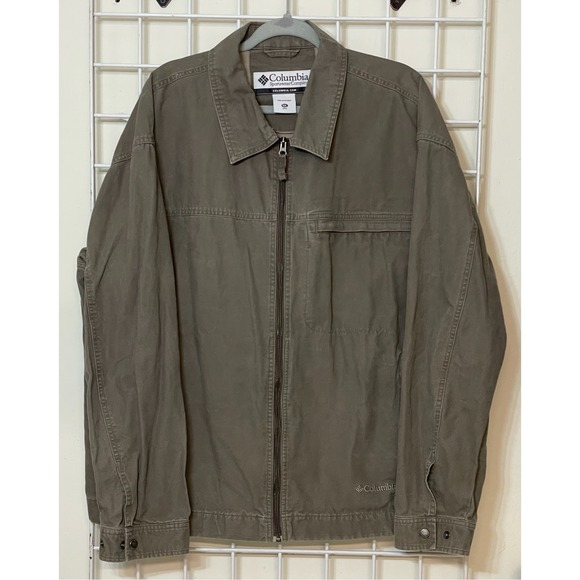 Columbia Sportswear Company Mens XXL Green Zip Up Utility Jacket barn coat - Picture 2 of 6